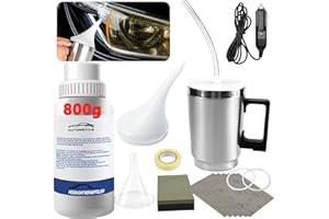 Kit de Restauración de Faros de Coche, 800g Kit Pulido Faros Coche, Kit de reparación de Faros Delanteros, Herramienta de rep