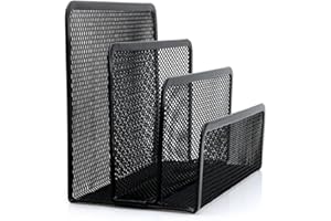 JIACHENG29 Trieur de courrier en maille noire pour documents d'affaires, bureau