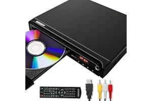 Mini Lecteur DVD, Lecteur DVD Multirégion, MP3, Lecteur DVD/CD pour la Maison, avec HDMI/AV/USB/MIC, Built-in PAL/NTSC (WST977B)