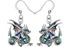 NEWEI Fantasía Pendientes Dragón Dangle Unique Dragon Joyería para Mujeres Niñas