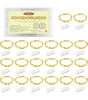 Guirlande Lumineuse LED à Piles En Cuivre Blanc Chaud 22