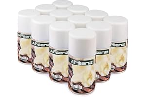 AIRSENZ Air Freshener Aerosol Refill Cans - Automatic Spray Dispenser Refills - 12 x 270ml Cans (Vanilla)