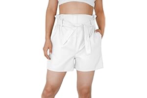 JOPHY & CO. Pantaloncini Donna in Ecopelle con Vita Alta e Gamba Larga (cod. 6192)