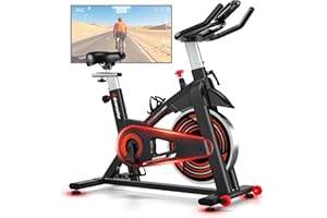 Exercise Bike for Home Gym Use, Advamsoler Indoor Cycling Spin Bike with App LCD Display & Tablet Holder, Quiet Stationary Bike for Fitness Cardio Workout