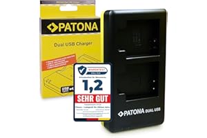 PATONA Cargador Doble (USB-C Micro-USB) Adecuado para Olympus Li-90b Li-92b Pentax D-Li92 Casio NP-150 Ricoh DB-100 batería Compatible con Olympus Tough TG-6 TG-5 TG-4 TG-3 TG-2 TG-1 Stylus XZ-2