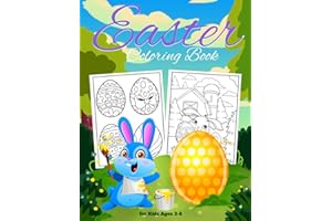 Easter Coloring Book: for Kids Ages 2-5: Easter Hamper and Party Bag Filler Colouring Book For Kids & Toddlers with Easter eggs, Baskets Chickens and many more!