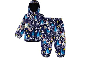 LZH Toddler Baby Boys Girls Impermeabile Impermeabile con cappuccio Giacca Dinosaur Coat + Pantaloni Suit