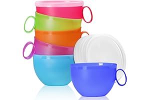 idea-station NEO tazza plastica con coperchio 6 x 500 ml - colorati - infrangibile tazza grande colazione - set tazze colazione riutilizzabili