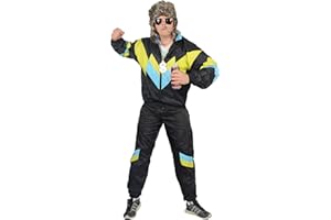 Foxxeo Premium 80er Jahre Kostüm für Herren Damen Trainingsanzug Assianzug Assi Gr. S – XXXXL