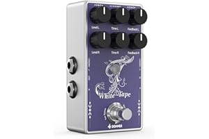 Donner Tape Delay Pedal,Stereo Delay Pedale für E-Gitarre,Analog Delay Pedal mit Echo Effekt, Weißes Tape Gitarren Pedal,True Bypass, EC1335