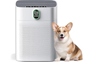 MORENTO Purificatore d'Aria Con Filtro HEPA, Filtro HEPA - Contro il dei Polveri Pollini Odori CADR 300m³/h Modalità Timer, Purificatore d'aria di Feedback di Qualità Dell'aria 1 Pack