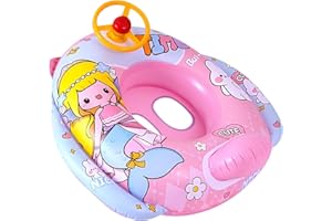 TOYHOOD Baby Schwimmring, Aufblasbare Schwimmen Float Schwimmsitz Boot Auto Kinder Sicherer Sitz Schwimmring mit Lenkrad Schwimmreifen Kinder Schwimmhilf Schwimmende für Mädchen Jungen