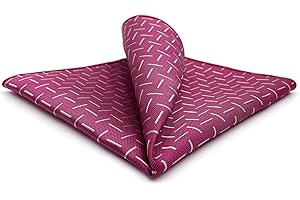 S&W SHLAX&WING Pañuelo de Bolsillo Surtido para Hombre Geométrico Floral Grande XL para Traje