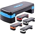 FK Sports Steppers for Exercise & Workout - 2 to 5 (10, 15, 20, 25 & 30 CM) Levels of Adjustable Height Aerobic Step - Exercise Step for Home & Gym, Mini Stepper