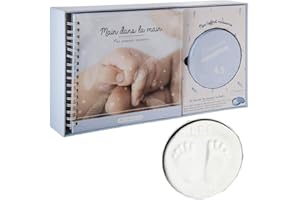 Générique Coffret de Naissance Garçon - Album de Naissance Souvenirs + Boîte à Empreinte Mains Pieds Bébé