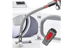 Yivy Boquilla de Aspiradora para Limpieza de Pelusas de Secadora Compatible con Dyson V7/V8/V11/V12/V15 y Series Slim, Manguera Larga de 80cm, Tubo de succión flexible,Cepillo Rincones Dificiles
