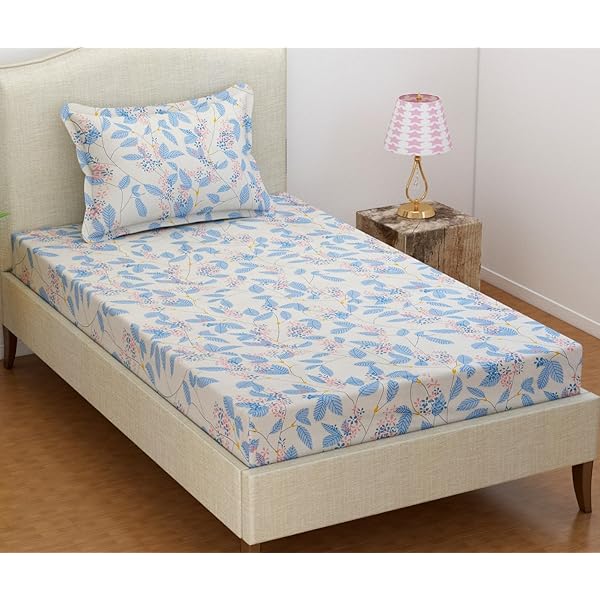 DELTA QUEEN 木版画 約19cm x 24cm Evokk India 144 TC Cotton Feel Floral 3D Printed Single