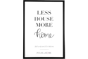 PULSE of HOME Holz Bilderrahmen DIN A3 (30x42 cm) in Schwarz - Dünner Rahmen Ideal für Fotos, Poster, Kinderzeichnungen & Kunst - Dekoration für Kinderzimmer & Wohnbereich