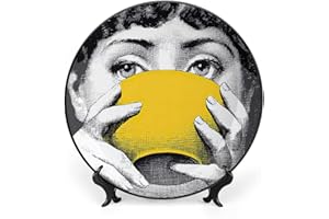 SKYRUG Lina Cavalieri - Piatto decorativo Fornase per il trucco del viso, decorazione da appendere alla parete, con staffa e speciale gancio a molla, stile - 19,3 cm