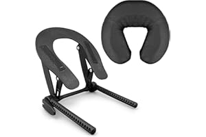 Xaztr Massage Table Face Cradle Cushion, Adjustable Massage Table Cradle U-Shaped Standard Universal Headrest Cradle with Face Cushion Pillow for Massage Bed Beauty Spa Equipment, Black
