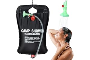 JTENG Doccia Campeggio, 20L Borsa da Bagno Solare Campeggio Borsa Sacca per Doccia in PVC Portatile con Tubo Rimovibile e Soffione per Escursioni Campeggio Escursionismo Trekking All'aperto