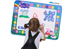 LUPPA Tapete Mágico de Agua Peppa Pig - Tapete de Dibujo y Escritura Reutilizable, Tablero de Dibujo con Colores, Juguetes Educativos para Niñas y Niños de 3 Años en Adelante.