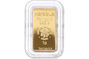 ‎GOLDSTÜCKE24 Goldbarren 1g in hochwertiger Kapsel - Tolle Geschenkidee - Feingold 999.9 (1g Heraeus)