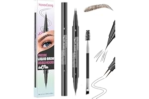 HONEXCESNG Professional Makeup Feutre à Sourcils Lift & Snatch, Waterproof, Sans Transfert, Crayon Sourcil Ultra-Fin Double 2 en 1 - Embout avec Brosse à Sourcils, Fini Naturel