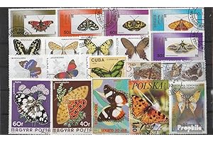 PROPHILA COLLECTION Motives 50 Divers Papillons Timbres (Timbres pour Les collectionneurs) Papillons