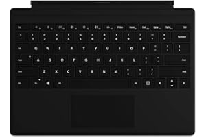 Microsoft Clavier Type Cover pour Surface Pro - compatible Surface Pro 3/4/5/6/7/7+ (rétroéclairage LED, pavé tactile en verre) - Clavier AZERTY français - - Noir