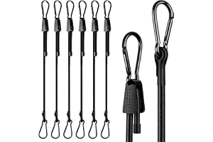 Justerbart spänngummi med karbinhake, 30 cm, 6 stycken | Spänngummi justerbar för solsegel presenning bil laddning trädgård tält