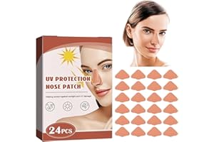 FGTOPBY Lot de 24 patchs de protection nasale UV, protection solaire pour le nez, patchs nasaux pour l'été