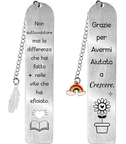 FGHJK Regalo Portachiavi Insegnante Regalo Maestra Portachiavi Maestra Regalo per Insegnante Idea Regalo Maestra Regalo dell'insegnante Regalo di Laurea Regali Natale per Insegnanti (2