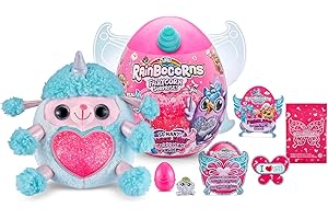 Rainbocorns Fairycorn Surprise Series 4, Poodle - Collectible Plush - Magical Fairy Surprises, 28 cm, Cuddle Plush Stuffed Animal, Wearable Fairy Wings, Stickers, Slime (Poodle)