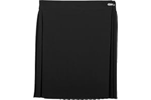 STAR FASHION Kids Girls School Uniform P.E. Netball Sports Gym Skirt Kilt Knife Pleats Wraparound Skirts Drop Waist Pleated Summer Skirt’s Sportswear (Waist 22" to 40")