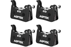 AGPTEK Bike Brake Pads Semimetal 4 Pairs Disc Brake Pads for Bicycle MTB Road Bike Compatible with Shimano Deore XT SLX Hone Alfine Saint