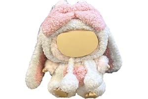 Efymosce Bekleidung für 17cm Labu Plüsch, Kuscheltier Kleidung Outfit nur Bekleidungs zubehör für 17cm Labu Plush Pullover Hoodie Bekleidung DIY Kinder Geschenke (F)