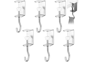 wugongshan 6 Pcs Handbag Hooks for Tables, Desk Mount Bag Holder Hook Clamps, Portable Table Bag Holders, 5-30mm Adjustable Screw Handbag Hangers for Handbags Backpack Purse Hooks Table Hooks
