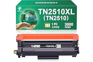 GREENSKY Toner TN2510 TN2510XL TN 2510XL TN-2510 XL Compatible avec Brother HL-L2400DWE HL-L2400DW HL-L2445DW DCP-L2627DWE MFC-L2800DW DCP-L2660DW DCP-L2665DW MFC-L2827DWXL MFC-L2860DWE (1 Noir)
