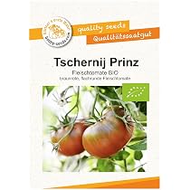Seedeo Tomate Tschernij Prinz BIO Samen – 25 Stück, Schwarze Fleischtomate, Frostresistent