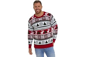 LEKEEZ® Christmas Jumper Unisex Mens Ladies Flossing Around Xmas Tree Sweater XS - 4XL