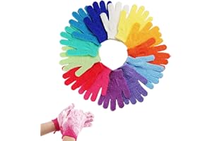 RTBRCG 12 Stück Peelinghandschuh, Massagehandschuhe Körper Peeling Exfoliating Gloves Saunahandschuh Handschuhe für Dusche Spa Massage Tote Haut Entferner Peeling Mitts Badezubehör