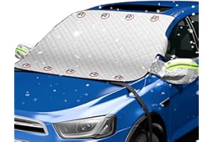 HAPPY FINDING Copertura parabrezza per auto,9 Magneti Copertura Parabrezza Auto inverno,Anti UV, Neve, Grandine protezione solare 157cm x 126cm