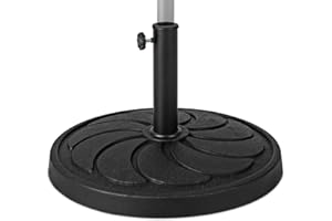 KOMFOTTEU Base de parasol en résine Φ38/48 mm, support pour parasol de jardin extérieur 14/19 kg, pied parasol pour jardin, terrasse, balcon (Φ54 x 34,5 cm, 19 kg)
