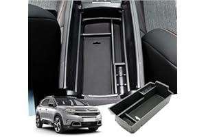 GAFAT Citroe-n C5 Aircross 2017-2024 2025 Boîte de Rangement, C5 Aircross Organisateur pour Console Centrale, Accoudoirs d'intérieur Organiseur, Compatible avec Citroen C5 Aircross Accessoires