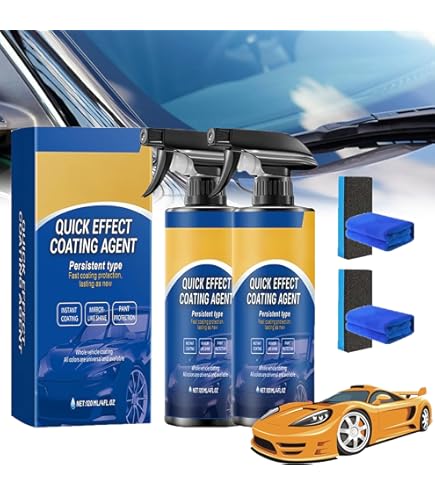 Sopami Car Coating Spray, 3 In 1 Multi-functional Quick Effect Coating Agent, Waterless Wash And Wax Spray For Cars, Improves Clarity And Visibility