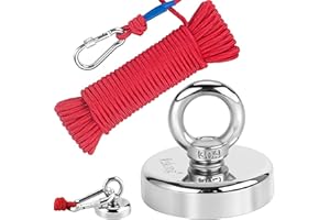 Wukong 60mm Super Fishing Calamita, 150kg Magnete da Pesca Magnete Potentecon Corda Calamite Potenti per Scienza Industria Pesca e Salvataggio