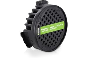 DEKAROX Filtro de carbón activo de 45 mm de diámetro, compatible con Liebherr 9096342, filtro de carbón para frigorífico, congelador, combinación de vino, vino, aire acondicionado