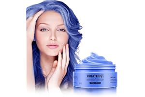 COLAYERIST Bleu-22 Cire Colorante Cheveux Hommes et Femmes, Gel Spray Colorant Cheveux Non Permanent pour Enfants, Maquillage de Coloration Temporaire Cheveux Fêtes ou Cosplay