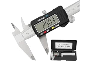LUPO Digital Vernier Caliper 150mm Stainless Steel Precision Micrometer Electronic Gauge Measuring Tool, LCD Screen, Metric/Imperial/Fraction - Splash Resistant